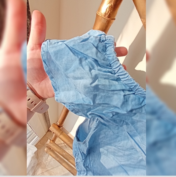 ❤️❤️❤️ One Shoulder Soft Light Denim Top - Picture 4 of 8